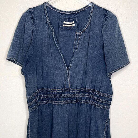 Anthropologie Somerset Cotton Denim Mini Dress XL - Picture 4 of 10